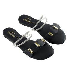 Zeonik Ruby Medicated Black Slipper