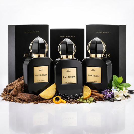 Zeonik Triple Fragrance Bundle – Oud ul Husn, Date Tonight & Time Square