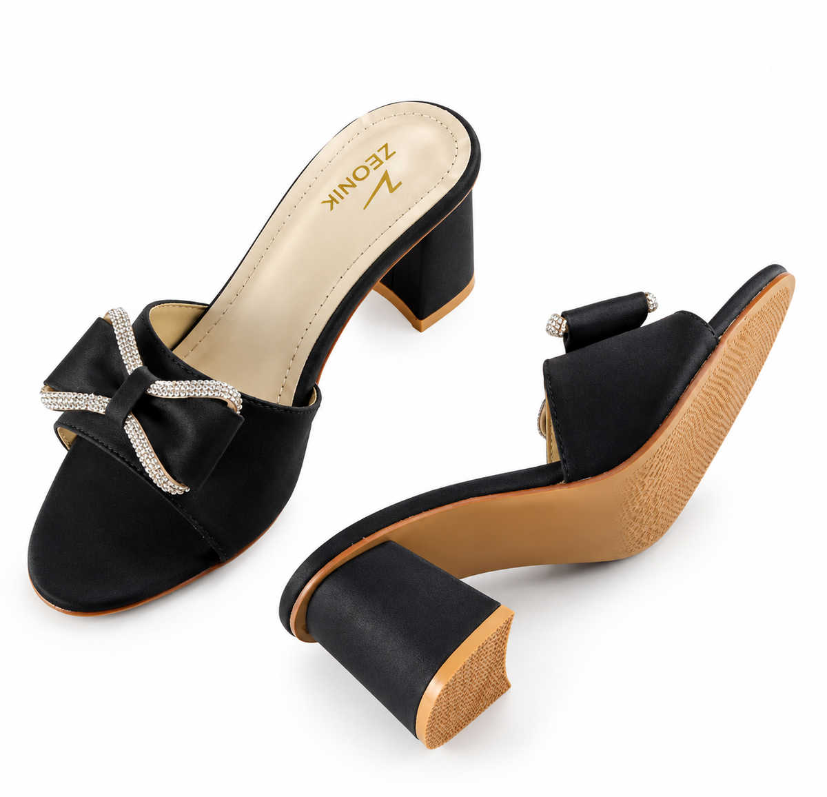 Zoya Black Heels for Women – Elegant Party Wear Black Heels | Zeonik