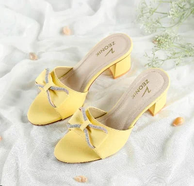 Zoya Yellow Heels for Women