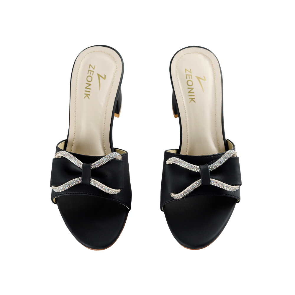 Zoya Black Heels for Women – Elegant Party Wear Black Heels | Zeonik